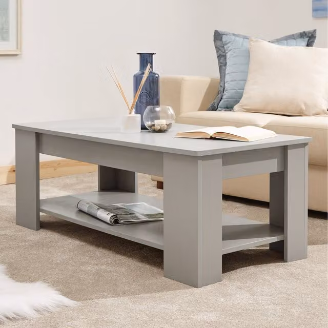 GFW Arvika Grey Lift Up Coffee Table