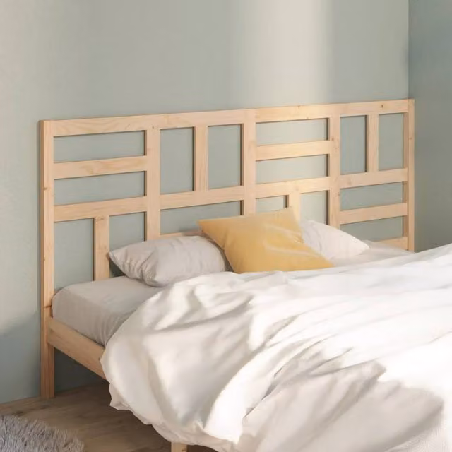 Berkfield Home Beautiful Bed Headboard in Tan Solid Pine Wood, W/D/H: 186 x 4 x 104 cm – 1