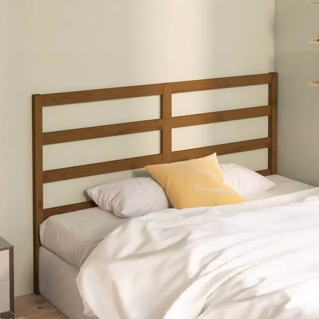 Berkfield Home Beautiful Bed Headboard in Honey Brown Solid Pine Wood, W: 166 cm, D: 4 cm, H: 100 cm – 1