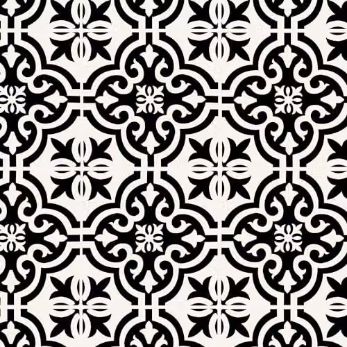 Arthouse Black Geometric Glossy Wall Tile, W/H: 30.5 x 30.5 cm