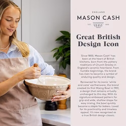 Mason Cash Pink Ceramic Mixing Bowl with 2.7 Litre Capacity and 26cm Diameter – 3
