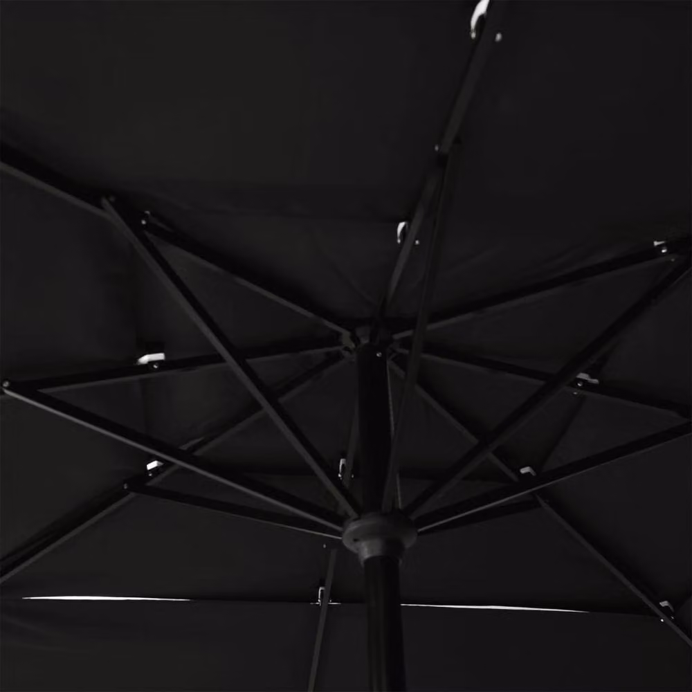 Berkfield Home 3-Tier Garden Parasol with Aluminium Pole, Black, W/D: 250 x 250 cm, H: 260 cm – 3