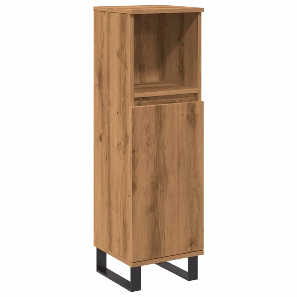 Berkfield Home Artisan Oak Bathroom Cabinet, Brown, W/D/H: 30 x 30 x 100 cm – 2