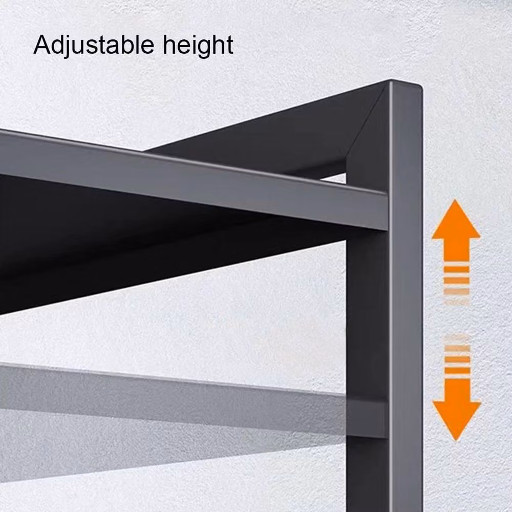 SPETLEK 2-Tier Expandable Microwave Oven Rack Stand in Black with Adjustable Shelves – 4
