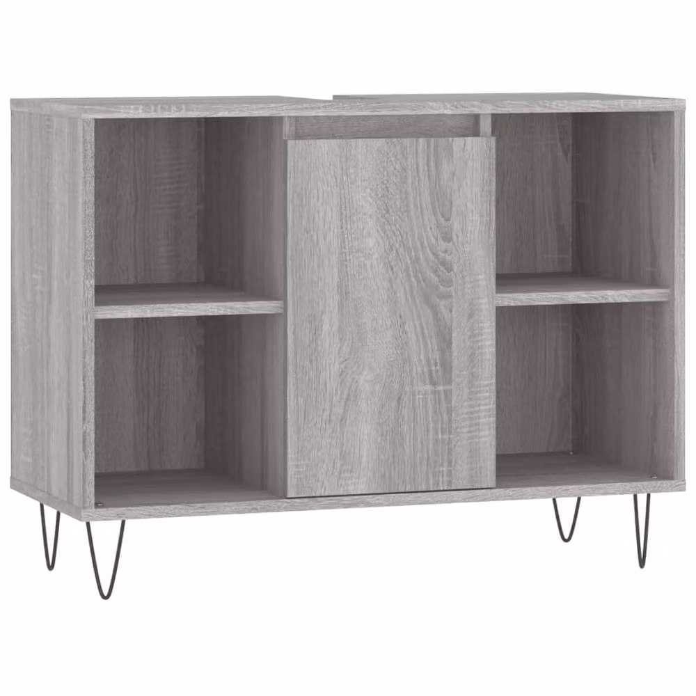 Berkfield Home 3 Piece Modern Grey Bathroom Furniture Set – 4