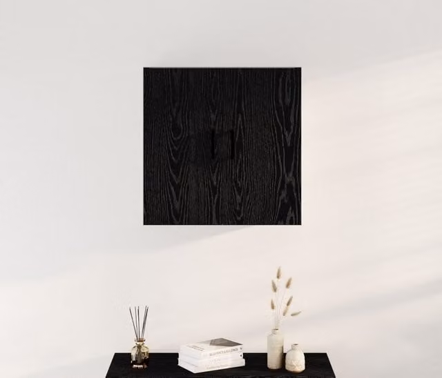 Berkfield Home Modern Wall Mounted Cabinet in Black Oak, W/D/H: 60 x 31 x 60 cm – 1