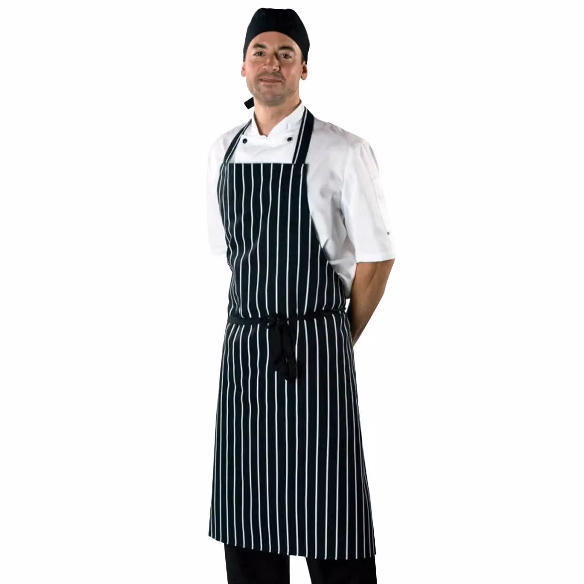 Dennys Women's Cotton Striped Butchers Apron, Pack of 2, Black – 2