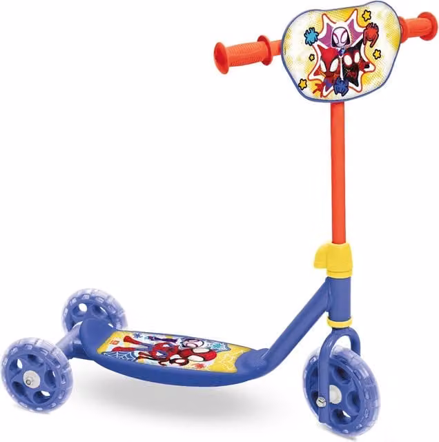 Mondo Marvel Spidey Height Adjustable 3-Wheel Scooter in Blue and Red