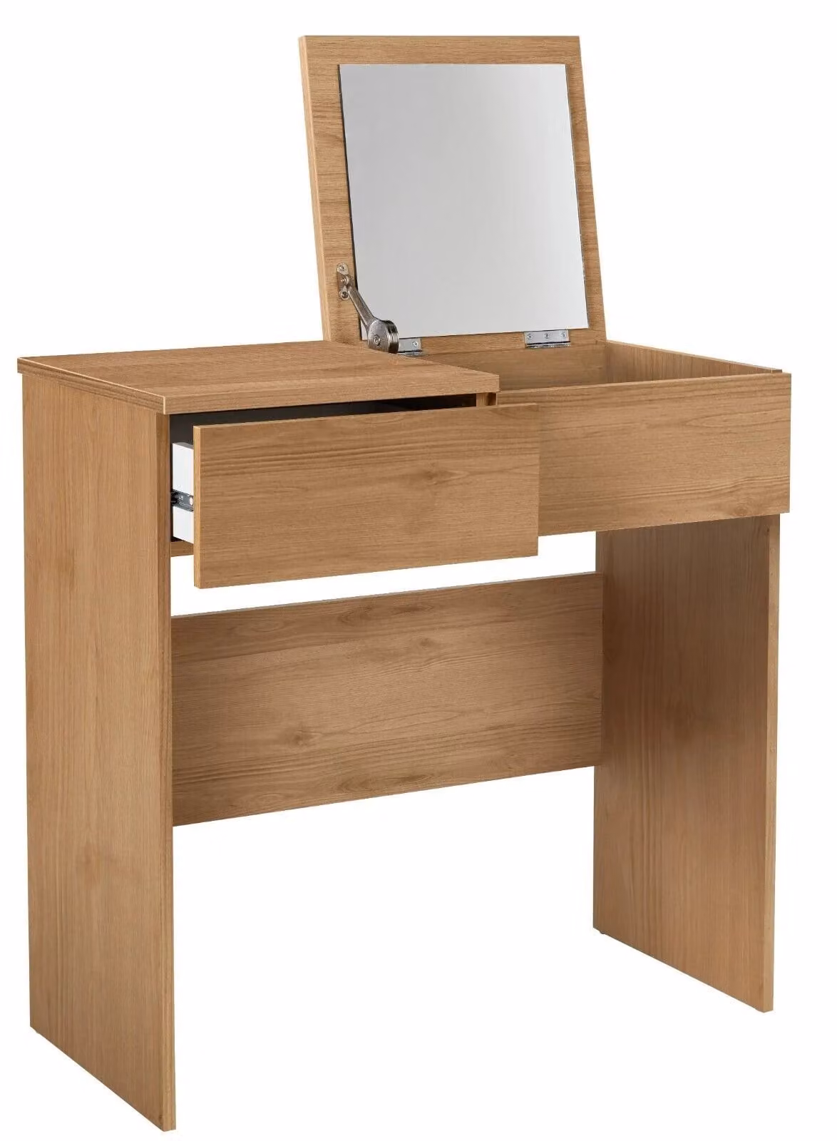 Malibu 1 Drawer Dressing Table with Mirror in Brown Pine Effect