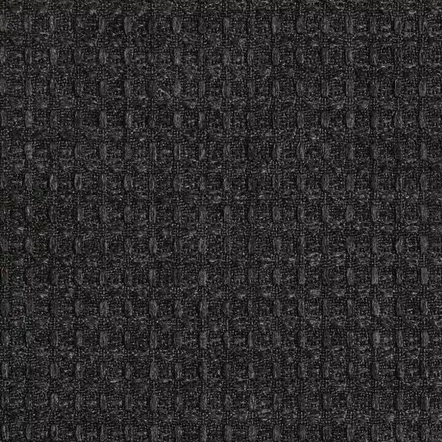 Linda Barker Luxury Waffle Fabric in Black