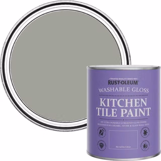 Rust-Oleum Water-Based Kitchen Tile Paint in Gloss Finish, Green, 0.75 l