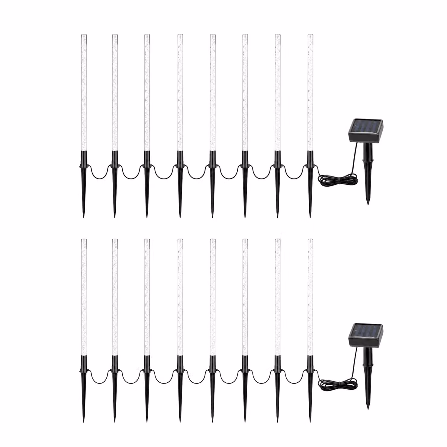 Marco Paul Pack of 16 Multicoloured LED Solar Stake Lights with Ground Spikes, Height: 46 cm – 2