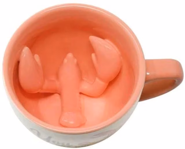 Pyramid International Friends You Are My Lobster Ceramic Mug, White and Coral, 285ml