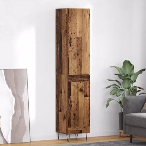 vidaXL Modern Highboard in Old Wood Brown, W/D/H: 34.5 x 34.0 x 90.0 cm – 2