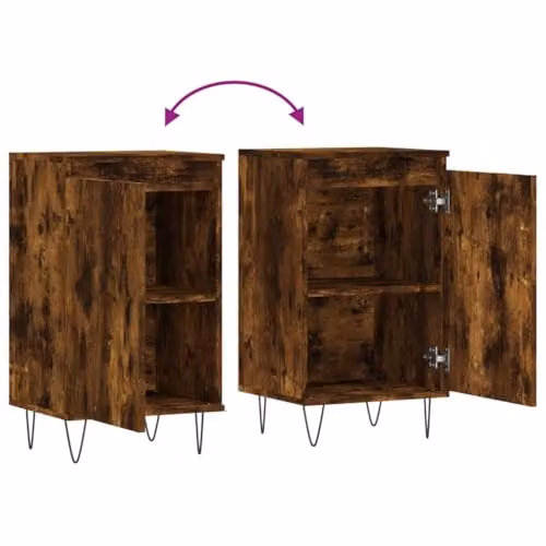 vidaXL Modern Sideboard in Brown Smoked Oak, W/D/H: 40 x 35 x 70 cm – 4