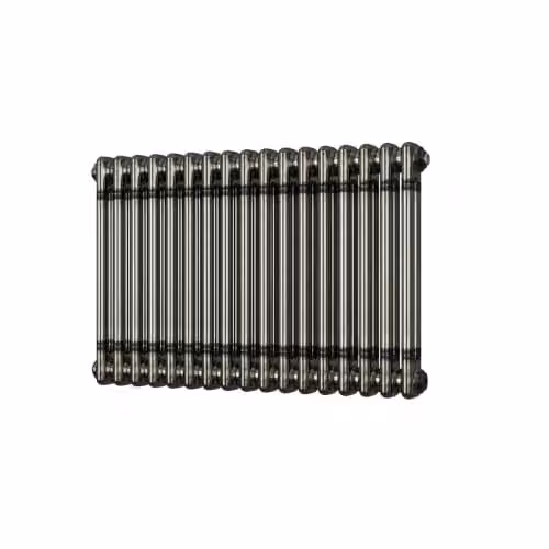 UK Radiators Horizontal Raw Metal 2 Column Radiator in Silver, H 500 mm x W 768 mm – 2
