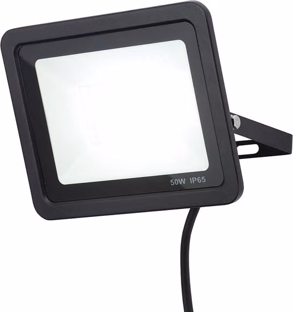 Litecraft Mears LED Outdoor Slimline Floodlight, Black, Width: 11.5 cm