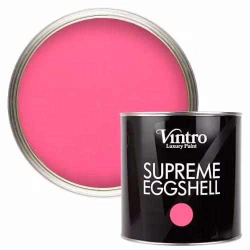 Vintro Pink Deptford Pink Water Based Eggshell and Satin Paint for Interior and Exterior Walls, Wood and Trim, 2.5 l