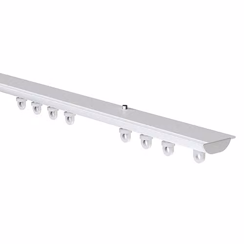 New Edge Blinds White Aluminium Ceiling Fix Curtain Hanging Track, Length: 125 cm