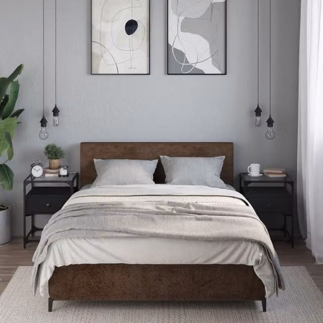 Berkfield Home Set of 2 Black Bedside Cabinets in Engineered Wood W/D/H: 40 x 40 x 55 cm – 1