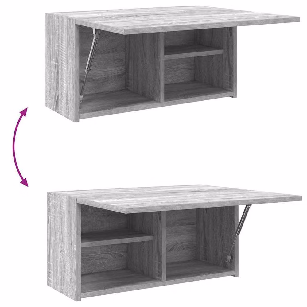 Berkfield Home Grey Sonoma Wall Mounted Bathroom Cabinet W/D/H: 60 x 25 x 30 cm – 3