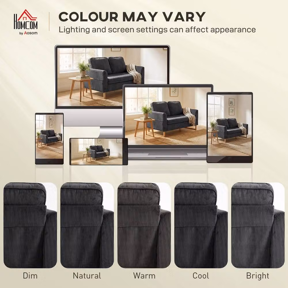STILVORA 2 Seater Grey Upholstered Sofa with Pocket Springs and Metal Legs – 7