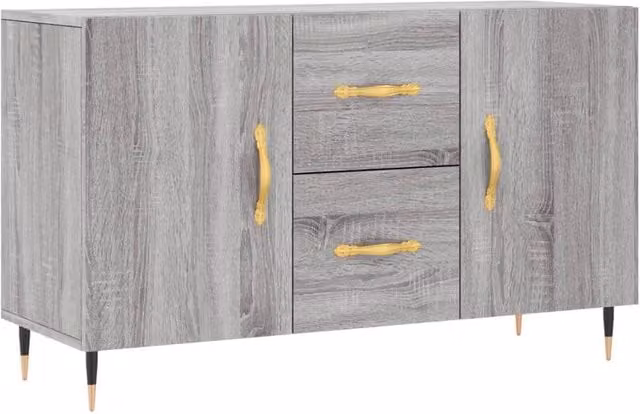 Berkfield Home Grey Sonoma Sideboard in Engineered Wood W/D/H: 100 x 36 x 60 cm