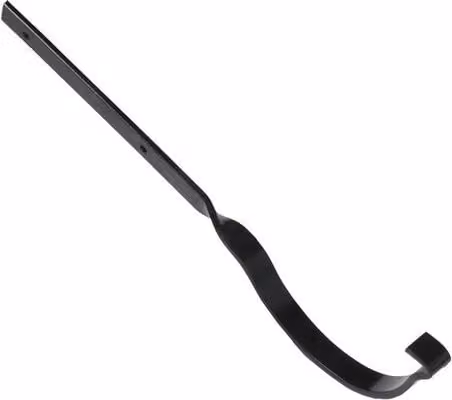 Hargreaves Premier Cast Iron Beaded Half Round Gutter Side Rafter Bracket, Black, 150mm