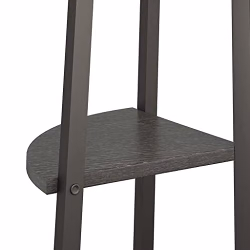 vidaXL 4-Tier Freestanding Metal Corner Shelf in Black, W/D/H: 45.5 x 31.5 x 150 cm – 4