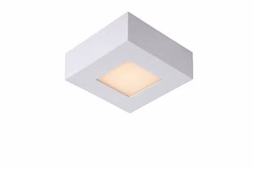 Lucide Brice Dimmable Square LED Flush Ceiling Light for Bathrooms, White – 1