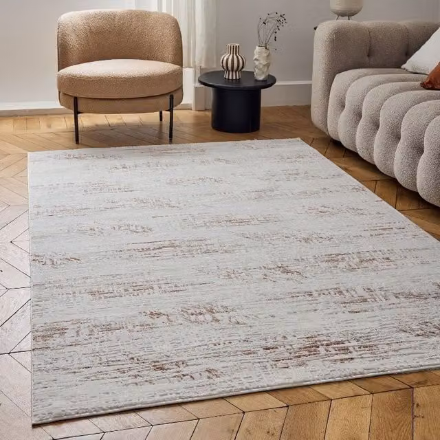 THE RUGS Carmel Abstract Area Rug in Terrotta and Multicolour, W: 120 cm, L: 170 cm – 1