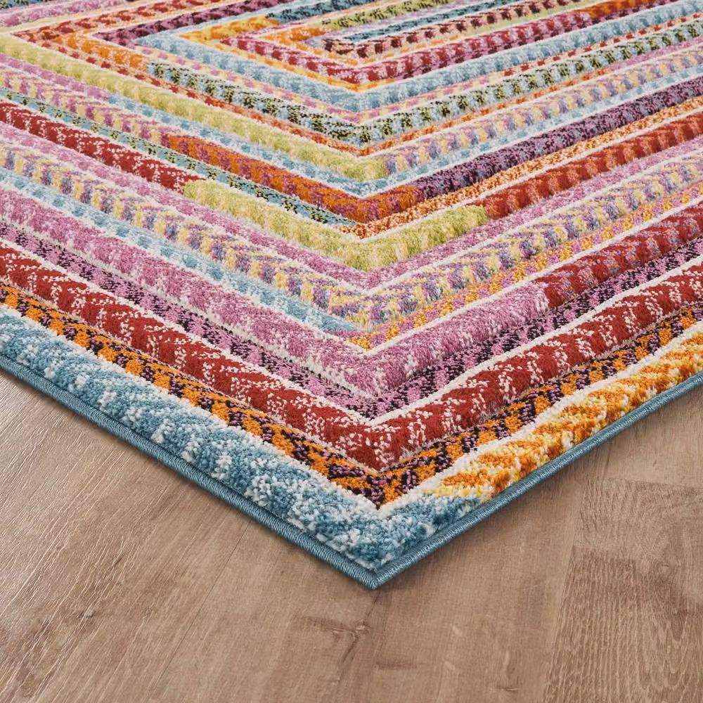 Desire Rugs Rainbow Modern Braided Multicolour Living Room Rug, W: 200 cm, D: 290 cm – 2