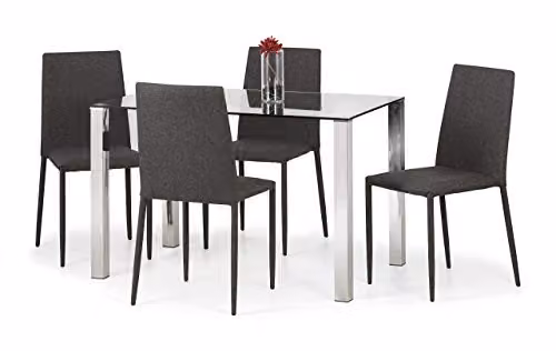 Julian Bowen Set of 4 Jazz Grey Fabric Dining Chairs – 2
