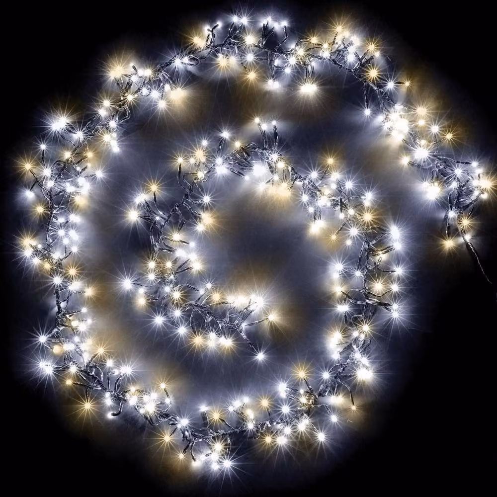 Shatchi 480 LED Christmas Tree Cluster Lights in Yellow with Warm and Cool White CCT and 8 Light Modes – 2
