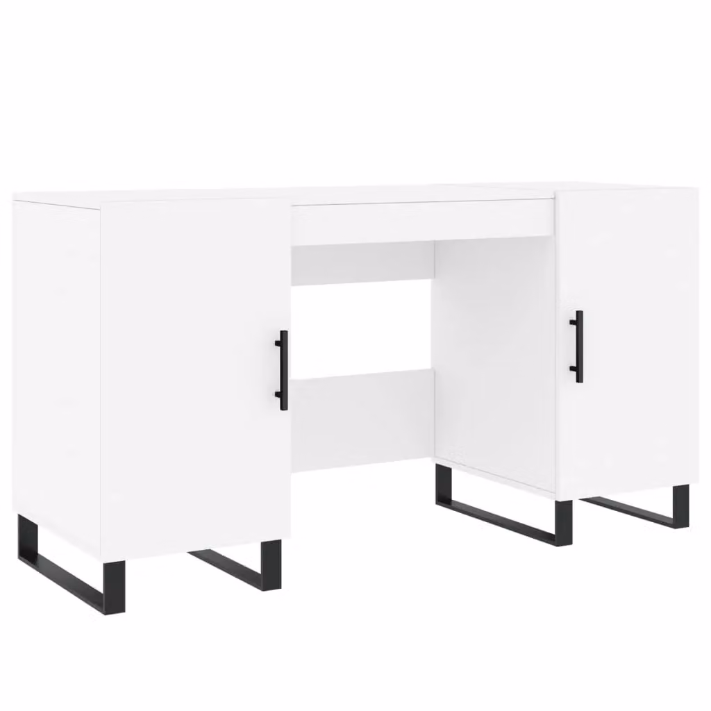 Berkfield Home White Writing Desk in Engineered Wood, W/D/H: 140 x 50 x 75 cm – 2