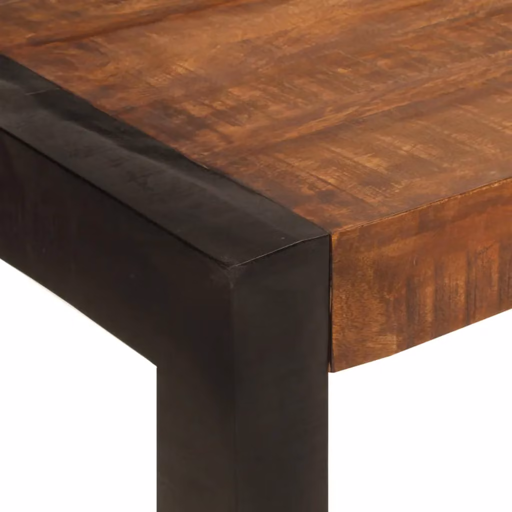 Berkfield Home Rectangular Mango Wood Dining Table in Brown, W/D/H: 120 x 60 x 76 cm – 5
