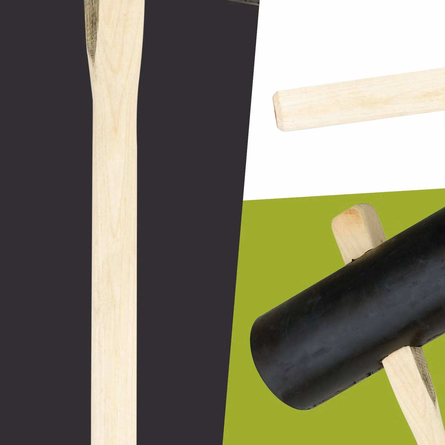 Pegdev 10lb Rubber Paving Maul with 1041mm Hickory Handle in Light Oak – 2