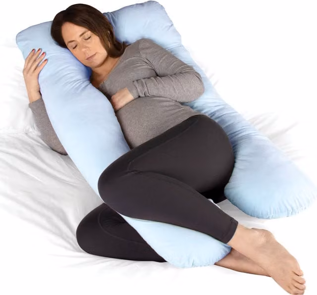 Dreamcatcher U-Shaped Pregnancy and Nursing Support Cushion in Blue