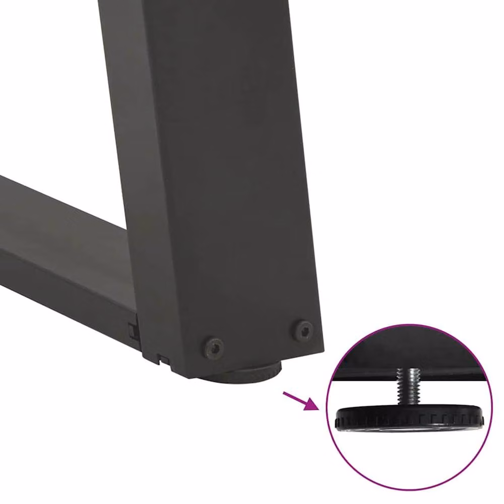 Berkfield Home Modern vidXL U-Shaped Dining Table Legs, 2 Pieces, Anthracite, H: 72.5 cm, W: 80 cm – 5