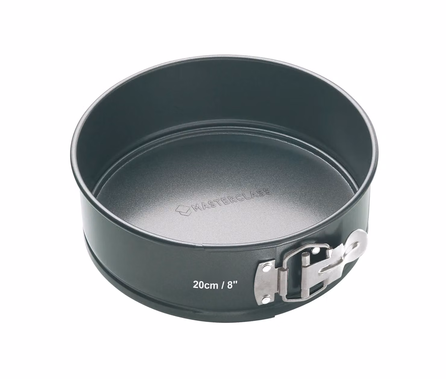 MasterClass Non-Stick Springform Loose Base Cake Pan Bundle in Grey, Includes 18cm and 20cm Round Tins and a Heart-Shaped Tin – 2