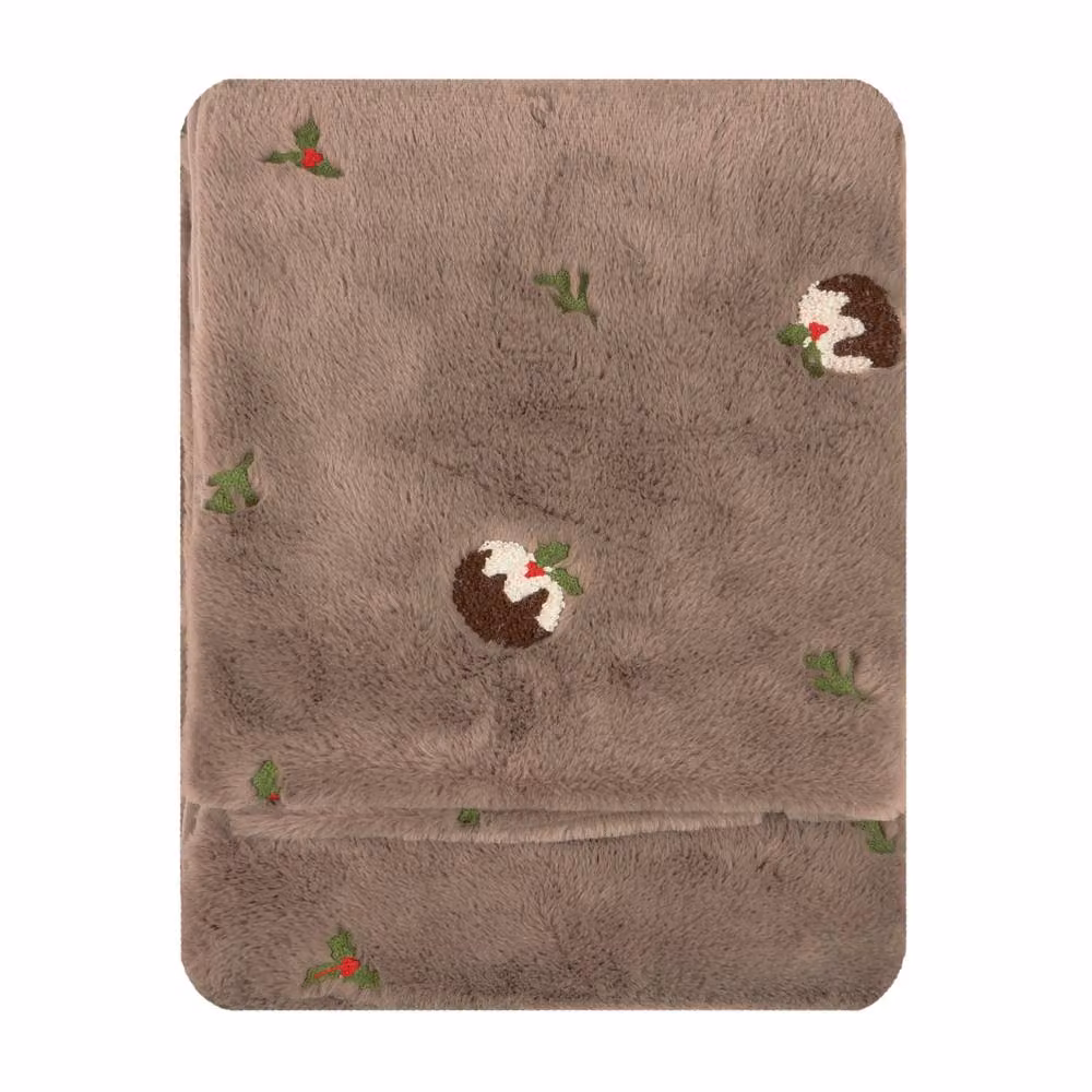 Furn Festive Puddings Faux Fur Throw in Brown, W/D/H: 130 x 180 cm – 3