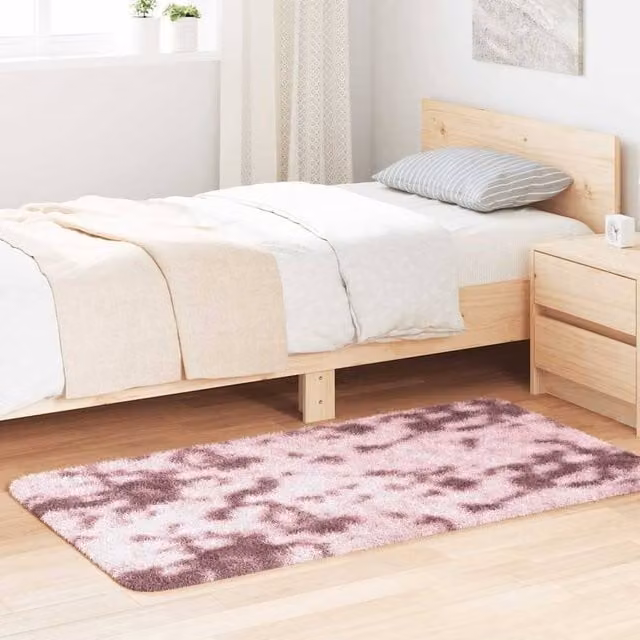 Berkfield Home NAVARRA Shaggy High Pile Rug, Dusty Pink, W: 80 cm x L: 150 cm
