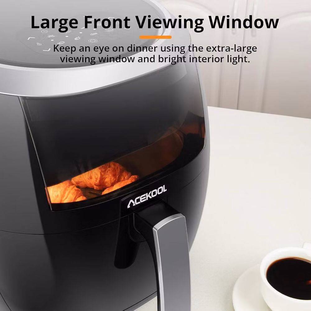 London Boutique 8L Digital 8-in-1 Air Fryer Oven with 1800W 360 Degree Hot Air Circulation in Black – 3