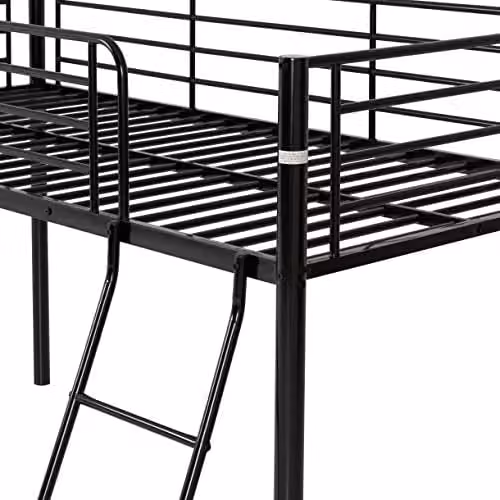 Seconique Kora Black Metal Mid Sleeper Single Bed Frame, W/D/H: 90 x 190 x 130 cm – 4