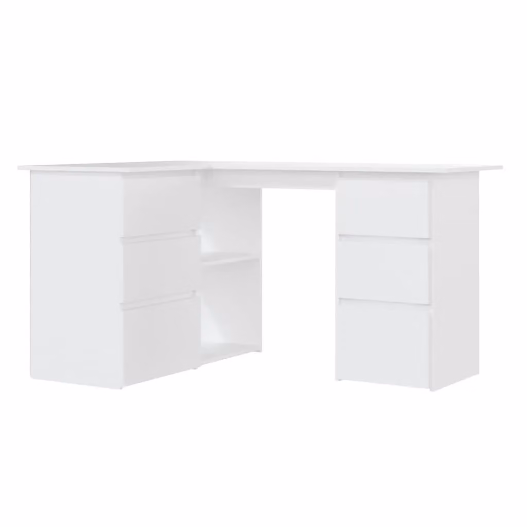Berkfield Home Modern White Corner Desk W/D/H: 145 x 100 x 76 cm – 2