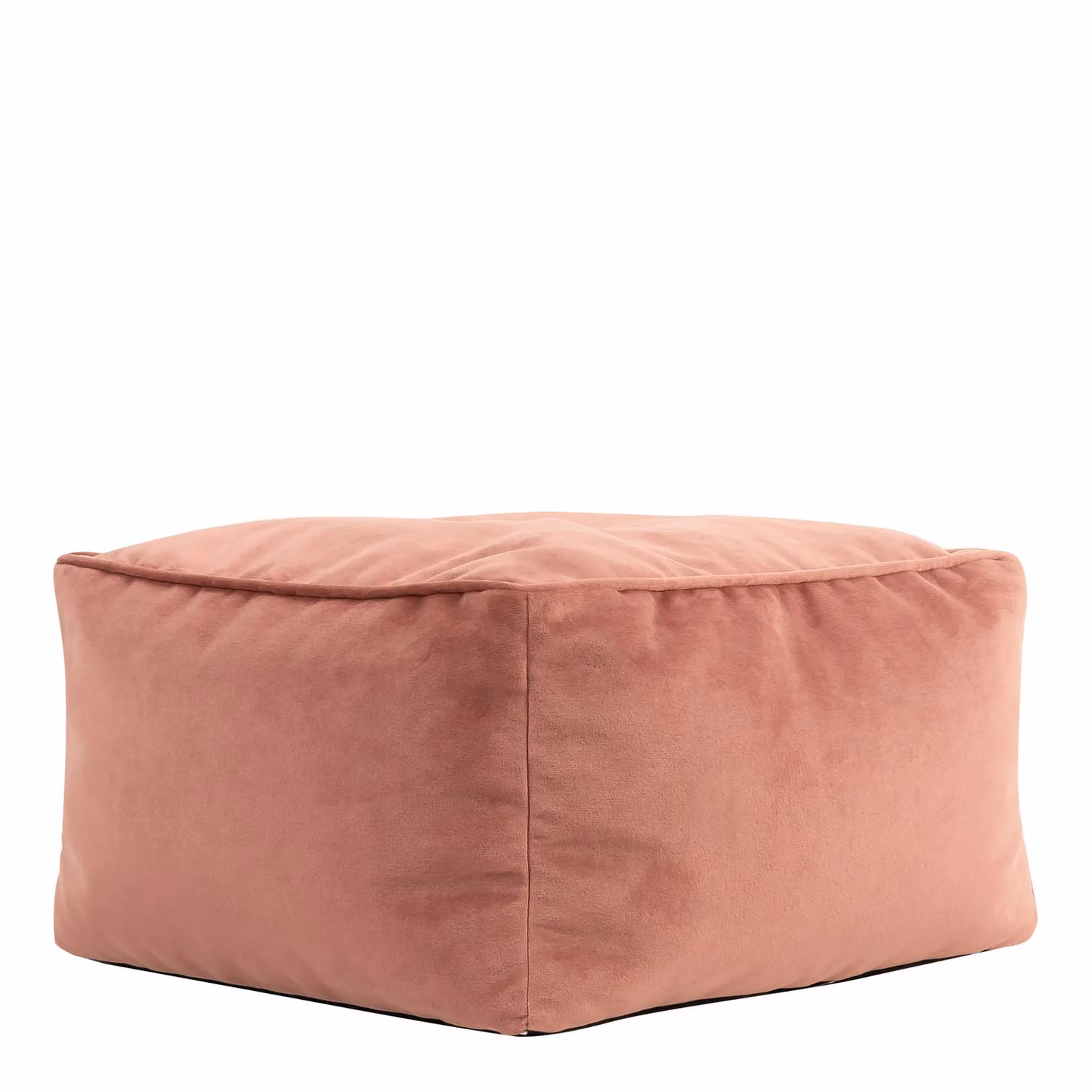 ICON Amara Square Velvet Bean Bag Footstool in Pink – 3