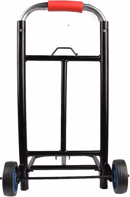 NESTLUNE Heavy Duty 2 Wheel Folding Hand Sack, Black, H 1000 cm x W 52 cm