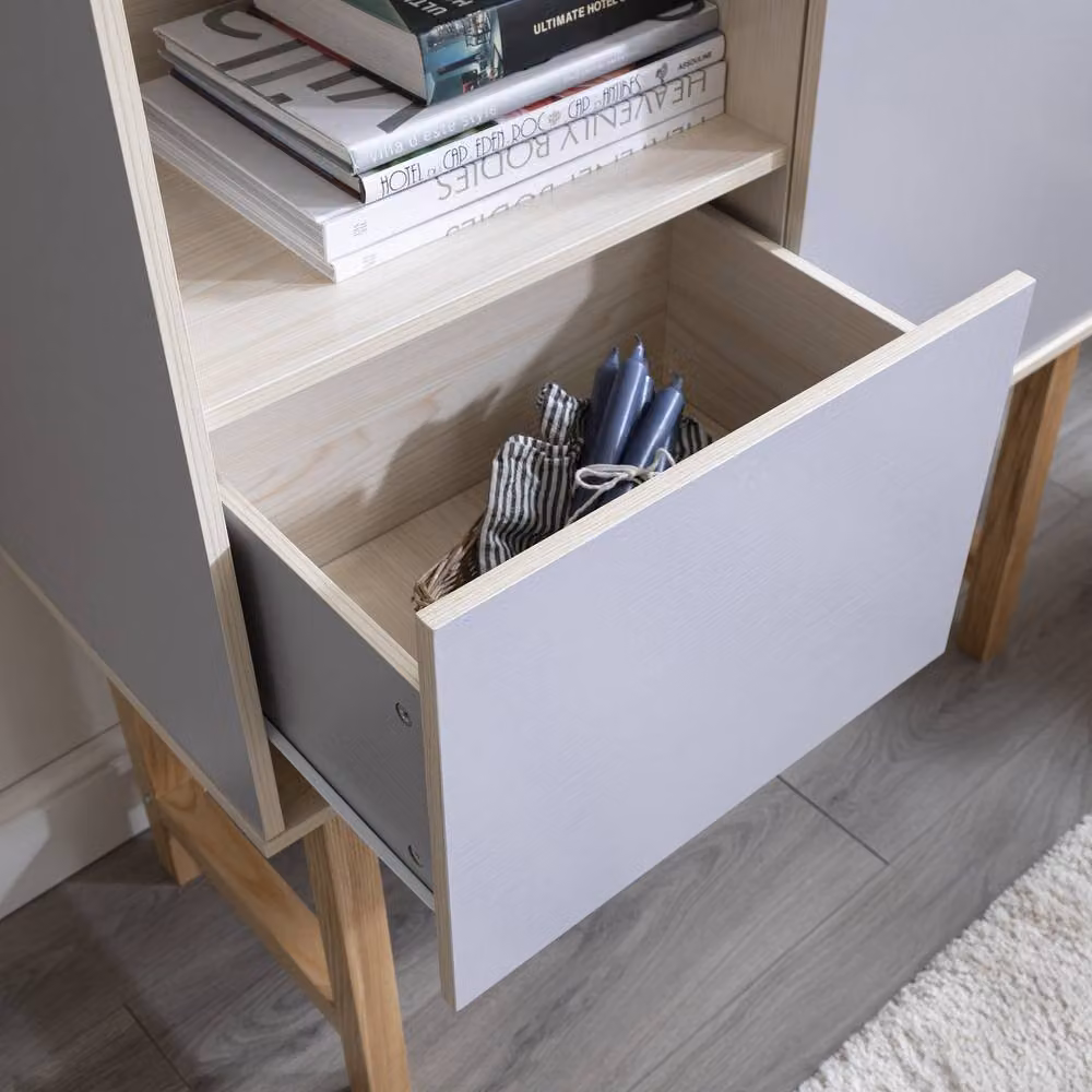 Nöa and Nani Järstorp Display Cabinet in Grey and Oak Finish – 2