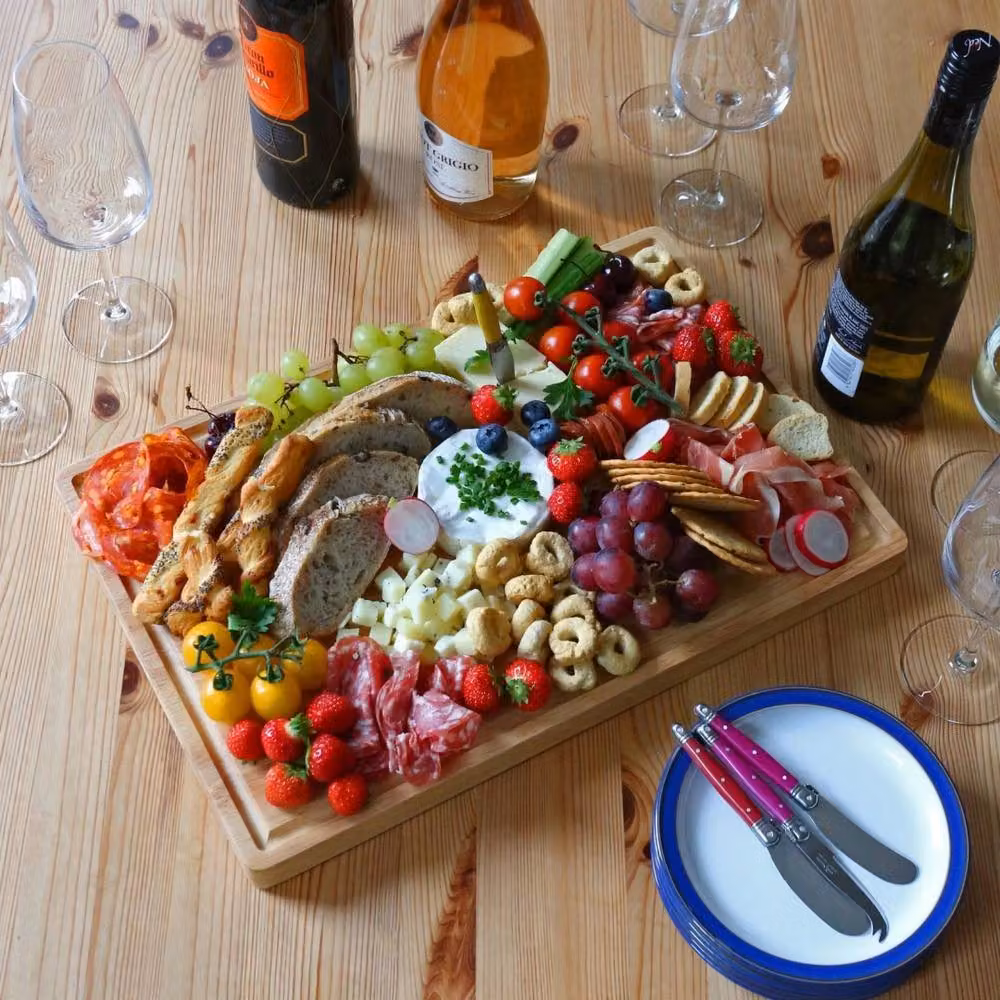 Havendro Wooden Butchers Block Chopping Board in Brown, W: 45 cm, D: 30 cm – 2