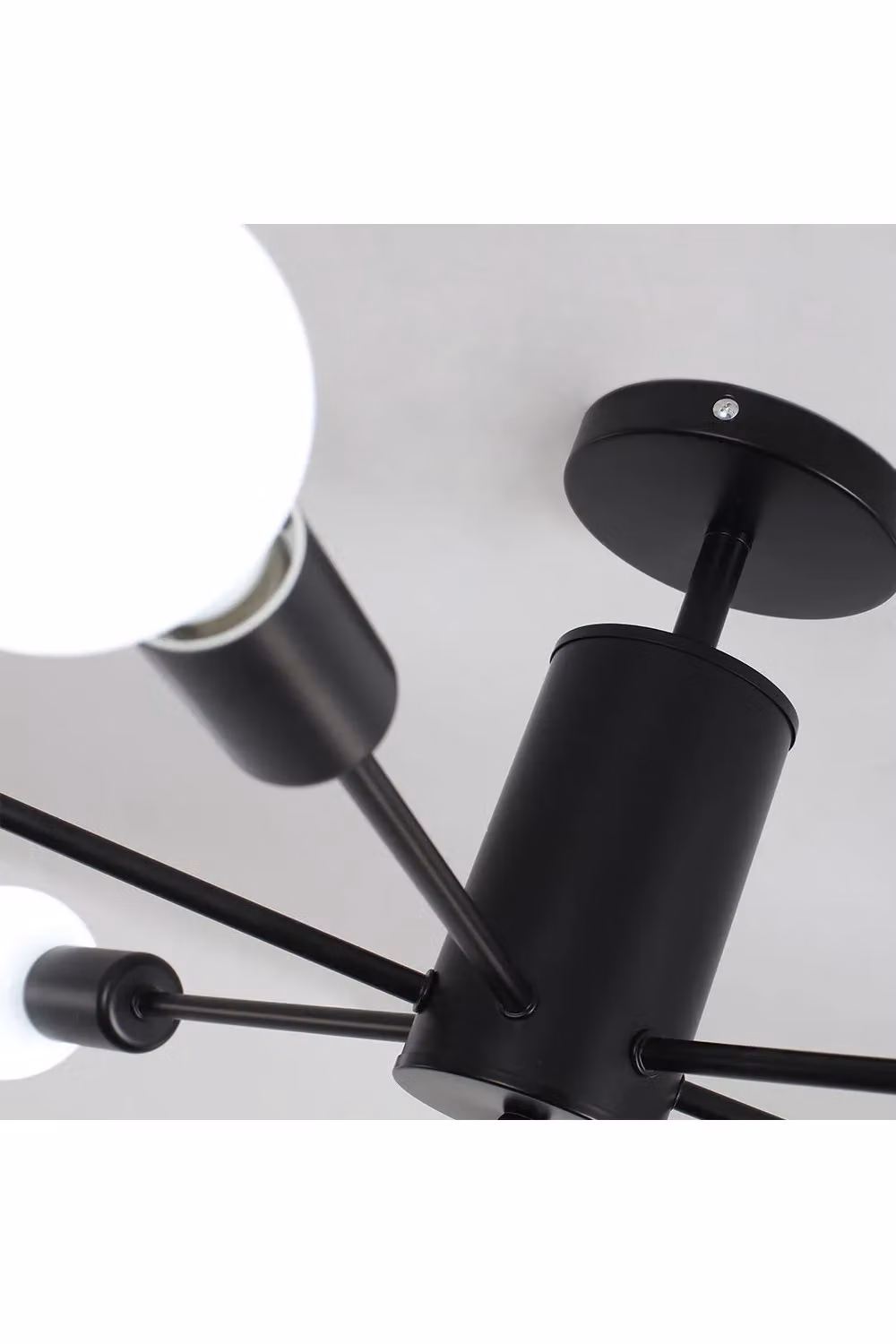 Living and Home Industrial Style Metal Ceiling Light in Black – 4